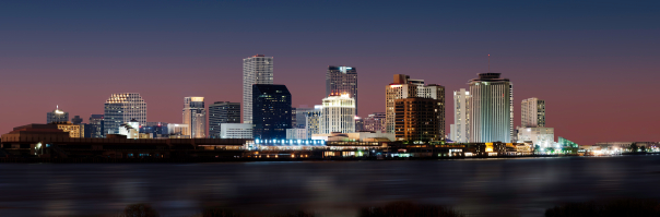 Panorama of New Orleans Skyline at Dusk